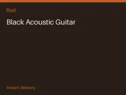 Black Acoustic Guitar #574615529 — Rust, лот №267580