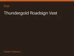 Thundergold Roadsign Vest #577962537 — Rust, лот №278754