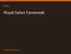 Royal Safari Facemask #570951047 — Rust, лот №268403