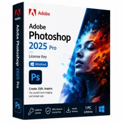 Adobe Photoshop 2025 Professional | Perpetual License Key | Windows | Instant Deliver