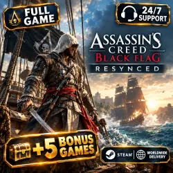 Assassin's Creed Black Flag Resynced Steam | Full Game | 5 Bonus Games | Worldwide Delivery | 24/7 S