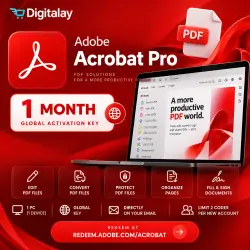 Adobe Acrobat Pro – 1 Month | Global Activation Key (1 Device)