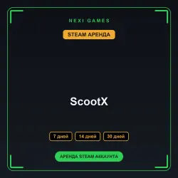 АРЕНДА 7/14/30 ДНЕЙ | STEAM АККАУНТ | ScootX