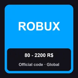 Roblox Робуксы | 88 - 2200 R$ | Официальный код | Global | — скриншот 1