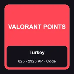 Valorant Points Турция | 825 - 2925 VP | Официальный код | …, лот №274260