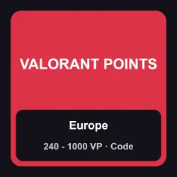 Valorant Points EU | 240 - 1000 VP | Официальный код | Евро…, лот №274261