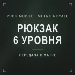 PUBG Mobile Metro Royale: рюкзак 6 уровня · 5–10 шт., лот №277174