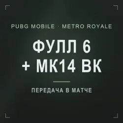 PUBG Mobile Metro Royale: комплект «фулл 6» (шлем, броня, р…, лот №277179