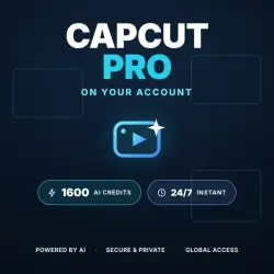 CapCut Pro 1 Month — On Your Account | 1600 AI Credits | Instant 24/7 | Full Warranty