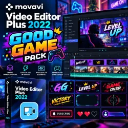 Movavi Video Editor Plus 2022 Good Game Pack | Ключ дополнения