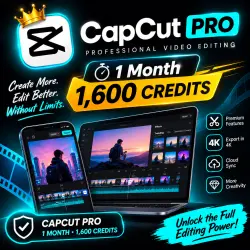 CapCut Pro — 1 Month | 1,600 Credits