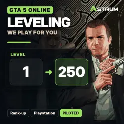 GTA 5 Online Leveling: Rank-up · level 1 → 250 | PlayStation | Piloted