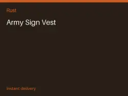 Army Sign Vest #577772069 — Rust, лот №278032