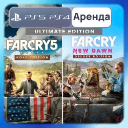 Far Cry 5 + Far Cry New Dawn Ultimate Edition PS4 PS5 Аренда 3-30 дней (FC5)