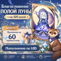 АВТОВЫДАЧА Благословение полой луны (+БОНУС), 120 дней, Поп… — Genshin Impact, лот №288879