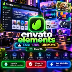 Envato Elements Core/Plus/Ultimate 1M | Subscription Upgrade |  Warranty Support