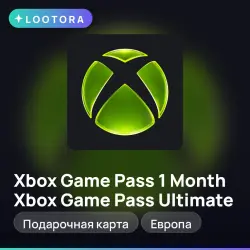 1 Month Xbox Game Pass Ultimate, ключ подписки, Европа, гейм пасс иксбокс
