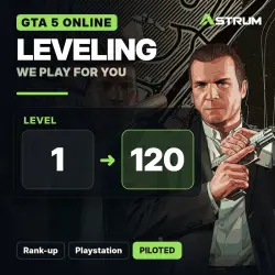 GTA 5 Online Leveling: Rank-up · level 1 → 120 | PlayStation | Piloted