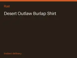 Desert Outlaw Burlap Shirt #580059917 — Rust, лот №279848