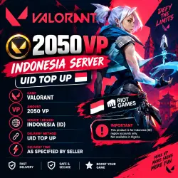 VALORANT 2050 VP — Сервер Индонезия | Пополнение по Riot ID — скриншот 1