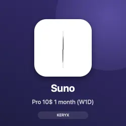 Suno Pro 10$ | 1 month · 24h warranty / 1 month · 10-day warranty / 25-day warranty