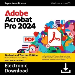 Adobe Acrobat Pro 2024 | Student & Teacher | PDF Editior & E-Sign | 3 YEAR