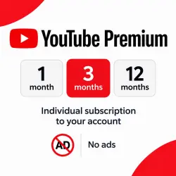YouTube Premium 1 / 3 / 12 Months | Individual Subscription on Your Account | No Ads