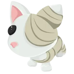 Halloween White Mummy Cat | Adopt Me! — Roblox, лот №304855