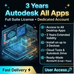 Autodesk All Apps Suite – 3 Years Full License Access (Dedicated Account)