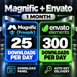 Magnific + Envato Elements - 1 Month - Download Panel - Auto Key Delivery