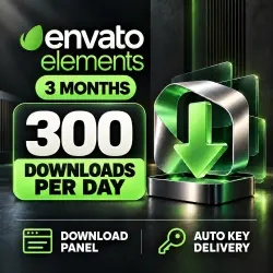 Envato Elements - 3 Months - 300 Downloads/Day - Download Panel - Auto Key Delivery