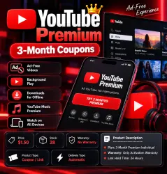 YouTube Premium 3-month Coupons