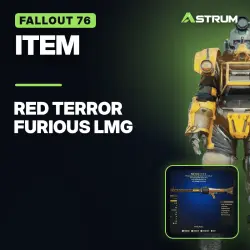 Fallout 76: Red Terror Furious Light Machine Gun, PC, +25 % aiming damage | PC | In-game delivery