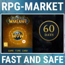 WOW WORLD OF WARCRAFT 60 DAYS TIME CARD (RU/EU) KEY