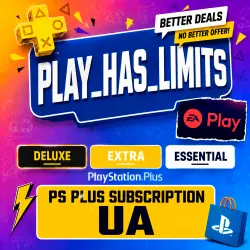 Playstation PLUS PSN UA EXTRA/DELUXE