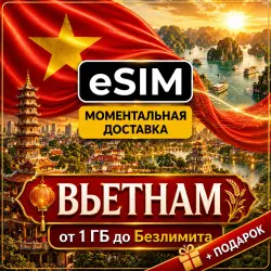 eSIM - Вьетнам | Интернет для путешествий | Premium есим