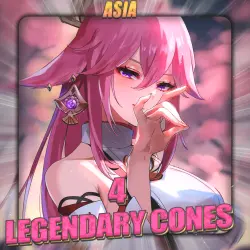 [ASIA] HONKAI [4 Legendary Cones] Full Access + Gift