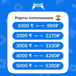 Коды пополнения PlayStation Store (ИНДИЯ/АВТО)