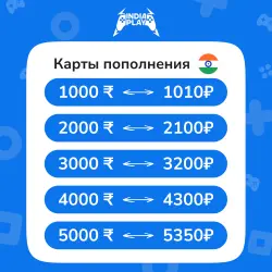 Коды пополнения PlayStation Store (ИНДИЯ/АВТО)