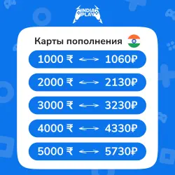 Коды пополнения PlayStation Store (ИНДИЯ/АВТО)