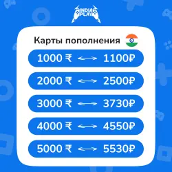 Коды пополнения PlayStation Store (ИНДИЯ/АВТО)