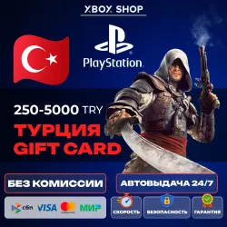 КАРТЫ ПОПОЛНЕНИЯ 250-5000 TRY PLAYSTATION ТУРЦИЯ