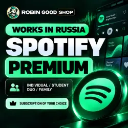 SPOTIFY PREMIUM • 1 / 3 / 6 / 12 MONTHS • ALL PLANS • WORKS IN RU | ANY ACCOUNT