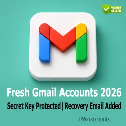 Fresh Gmail Accounts | Secret Key Protected | Recovery Email Added |