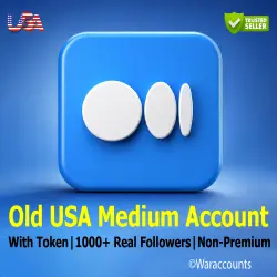 Old USA Medium Account with Token | 1000+ Real Followers | Non-Premium