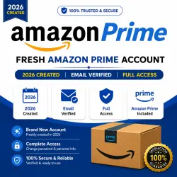 Fresh Amazon Prime Account | 2026 Created | Email Verified | Full Access