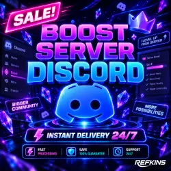 24/7 AUTO DISCORD NITRO SERVER BOOST 1-3 MONTHS BOOST DISCORD SERVER