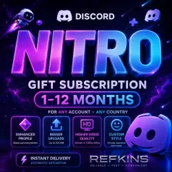 DISCORD NITRO GIFT SUBSCRIPTION 1-12 MONTHS
