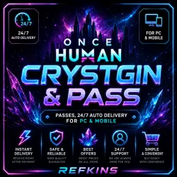 ONCE HUMAN - CRYSTGIN / PASS | 24/7 AUTO PC MOBILE +DLC