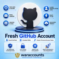 Fresh GitHub Account | Email Verified | Created 2026 | Classic Personal Access Token